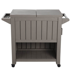 Garden Bar Serving Cart with Cooler (Taupe) Furniture > Outdoor V264-OTF-539PP-LGR-NA-1 Online Furniture