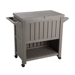 Garden Bar Serving Cart with Cooler (Taupe) Furniture > Outdoor V264-OTF-539PP-LGR-NA-1 Online Furniture