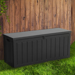 Gardeon 240L Outdoor Storage Box Lockable Bench Seat Garden Deck Toy Tool Sheds - ozily