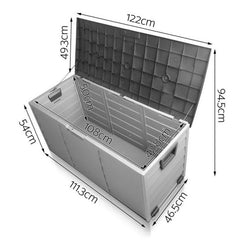 Gardeon 290L Outdoor Storage Box - Black - ozily