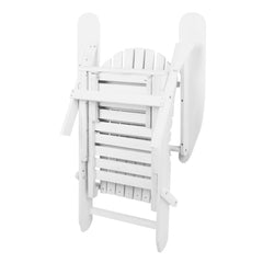 Gardeon 3 Piece Outdoor Adirondack Lounge Beach Chair Set - White Furniture > Outdoor FF-BEACH-CHOT-3WH Online Furniture