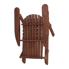 Gardeon 3PC Outdoor Setting Beach Chairs Table Wooden Adirondack Lounge Garden Furniture > Outdoor FF-BEACH-SET-3PC-NTLBR Online Furniture