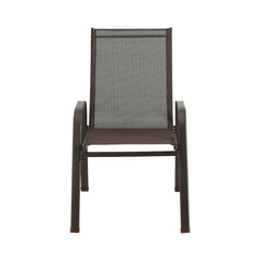 Gardeon 6PC Outdoor Dining Chairs Stackable Lounge Chair Patio Furniture Brown Furniture > Outdoor FF-STA-CHAIR-BR-X6 Online Furniture