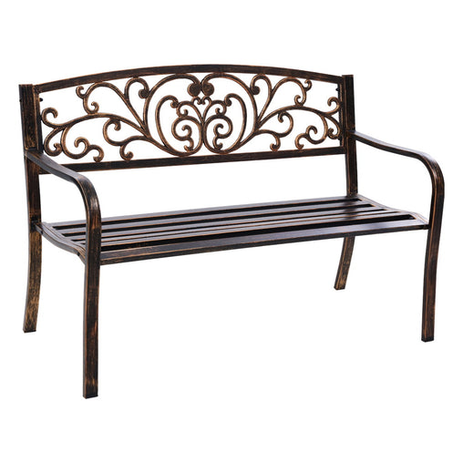 Gardeon Cast Iron Garden Bench - Bronze Furniture GB-STEEL-XG201-BZ Online Furniture