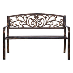 Gardeon Cast Iron Garden Bench - Bronze Furniture GB-STEEL-XG201-BZ Online Furniture