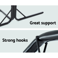 Gardeon Double Hammock Chair Stand Steel Frame 2 Person Outdoor Heavy Duty 200KG Furniture > Outdoor HM-CHAIR-STAND-U Online Furniture