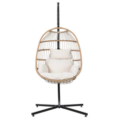 Gardeon Egg Swing Chair Hammock With Stand Outdoor Furniture Hanging Wicker Seat Furniture > Outdoor HM-EGG-ROPE-XD-YE Online Furniture