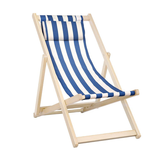 Gardeon Outdoor Furniture Sun Lounge Beach Chairs Deck Chair Folding Wooden Patio - ozily