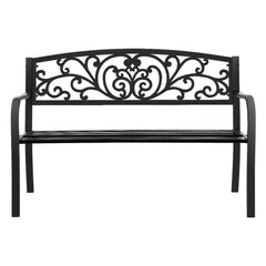 Gardeon Outdoor Garden Bench - Black - ozily