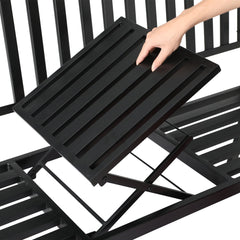 Gardeon Outdoor Garden Bench Seat Loveseat Steel Foldable Table Patio Furniture Black Furniture > Outdoor GB-STEEL-TABLE-BK Online Furniture