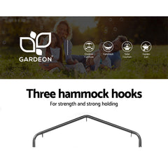 Gardeon Outdoor Hammock Chair with Stand Cotton Swing Relax Hanging 124CM Cream Furniture > Outdoor HM-CHAIR-SWING-CREAM-U Online Furniture