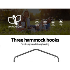 Gardeon Outdoor Hammock Chair with Stand Hanging Hammock with Pillow Cream Furniture > Outdoor HM-CHAIR-PILLOW-CREAM-U Online Furniture