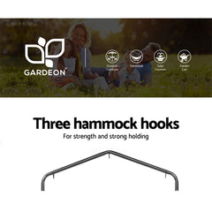 Gardeon Outdoor Hammock Chair with Stand Swing Hanging Hammock Garden Cream Furniture > Outdoor HM-CHAIR-ARM-CREAM-U Online Furniture