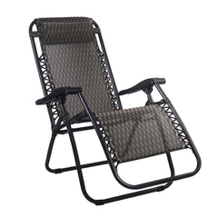 Gardeon Outdoor Portable Recliner - Grey - ozily