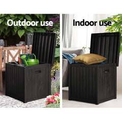 Gardeon Outdoor Storage Box 195L Bench Seat Garden Deck Toy Tool Sheds Furniture > Outdoor OSB-195L-BK Online Furniture