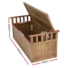 Gardeon Outdoor Storage Box Wooden Garden Bench 128.5cm Chest Tool Toy Sheds XL Home & Garden > Storage ODF-OSB-XL-NTL Online Furniture