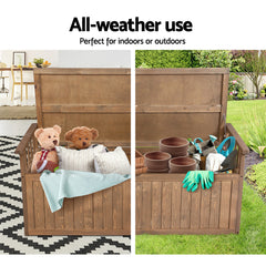 Gardeon Outdoor Storage Box Wooden Garden Bench 128.5cm Chest Tool Toy Sheds XL Home & Garden > Storage ODF-OSB-XL-NTL Online Furniture