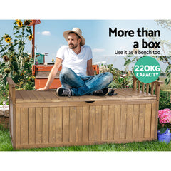 Gardeon Outdoor Storage Box Wooden Garden Bench 128.5cm Chest Tool Toy Sheds XL Home & Garden > Storage ODF-OSB-XL-NTL Online Furniture