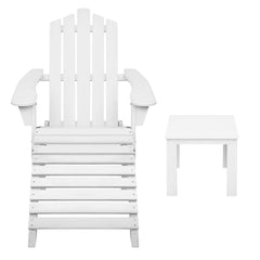 Gardeon Outdoor Sun Lounge Beach Chairs Table Setting Wooden Adirondack Patio Chair Furniture > Outdoor FF-BEACH-UF-5SET-AB Online Furniture