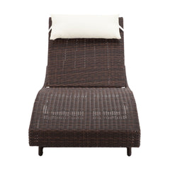 Gardeon Outdoor Sun Lounge Setting Wicker Lounger Day Bed Rattan Patio Furniture Brown Furniture > Outdoor FF-LOUNGE-WA-BR2X Online Furniture