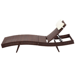 Gardeon Outdoor Sun Lounge Setting Wicker Lounger Day Bed Rattan Patio Furniture Brown Furniture > Outdoor FF-LOUNGE-WA-BR2X Online Furniture