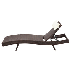 Gardeon Outdoor Sun Lounge Setting Wicker Lounger Day Bed Rattan Patio Furniture Brown Furniture > Outdoor FF-LOUNGE-WA-BR2X Online Furniture