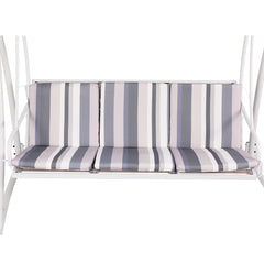 Gardeon Outdoor Swing Chair Garden Bench Furniture Canopy 3 Seater White Grey Furniture > Outdoor GSC-BST-3S-WHGR Online Furniture