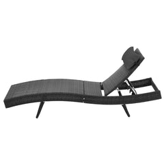 Gardeon Outdoor Wicker Sun Lounge - Black Furniture > Outdoor FF-LOUNGE-WA-BK Online Furniture