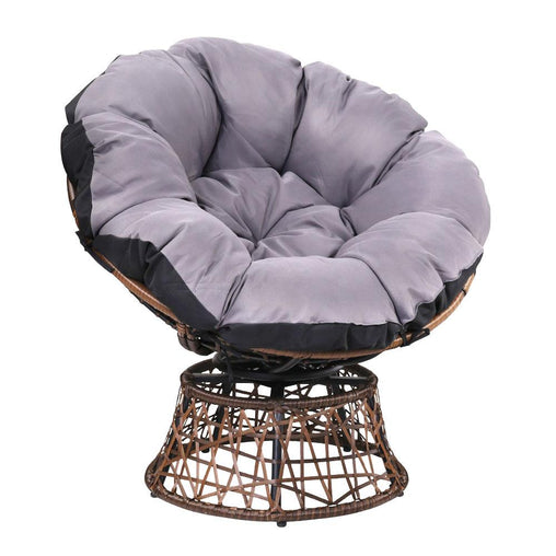 Gardeon Papasan Chair - Brown - ozily