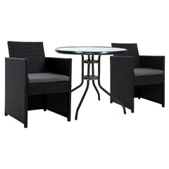 Gardeon Patio Furniture Dining Chairs Table Patio Setting Bistro Set Wicker Tea Coffee Cafe Bar Set Furniture > Outdoor ODF-CHAIRSET-DINING Online Furniture