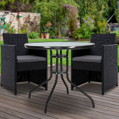 Gardeon Patio Furniture Dining Chairs Table Patio Setting Bistro Set Wicker Tea Coffee Cafe Bar Set Furniture > Outdoor ODF-CHAIRSET-DINING Online Furniture