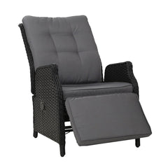 Gardeon Recliner Chair Sun lounge Setting Outdoor Furniture Patio Wicker Sofa - ozily