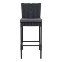 Gardeon Set of 2 Outdoor Bar Stools Dining Chairs Wicker Furniture Furniture > Outdoor ODF-BAR-CHAIR-BK-2X Online Furniture