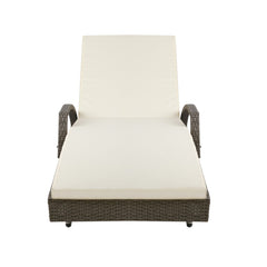 Gardeon Set of 2 Outdoor Sun Lounge Chair with Cushion- Grey Furniture > Outdoor FF-LOUNGE-ARM-GEX2 Online Furniture