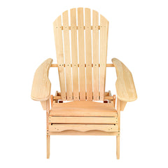 Gardeon Set of 2 Patio Furniture Outdoor Chairs Beach Chair Wooden Adirondack Garden Lounge Furniture > Outdoor FF-BEACH-CHAIR-NTLX2 Online Furniture