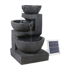 Gardeon Solar Fountain with LED Lights Home & Garden > Fountains FOUNT-BOWL-3LVL-BLUE Online Furniture