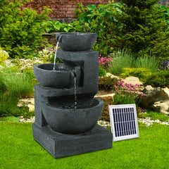 Gardeon Solar Fountain with LED Lights Home & Garden > Fountains FOUNT-BOWL-3LVL-BLUE Online Furniture