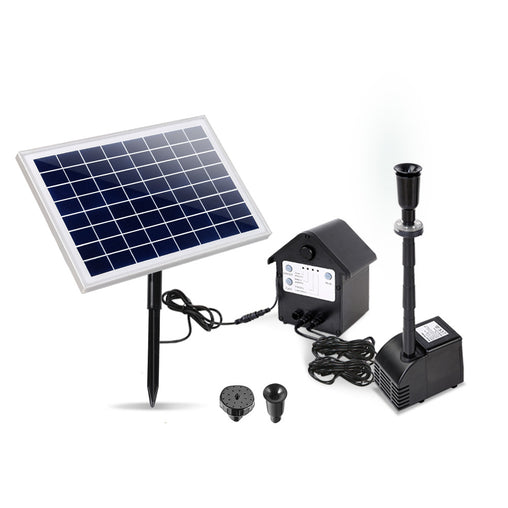 Gardeon Solar Pond Pump Battery Powered Outdoor LED Light Submersible Filter Home & Garden > Garden Tools FOUNT-POND-B-100-DX Online Furniture