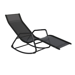 Gardeon Sun Lounge Rocking Chair Outdoor Lounger Patio Furniture Pool Garden Furniture > Outdoor ODF-LOUNGE-ROCK-BK Online Furniture