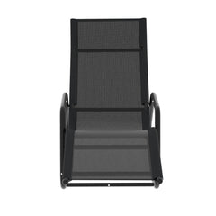 Gardeon Sun Lounge Rocking Chair Outdoor Lounger Patio Furniture Pool Garden Furniture > Outdoor ODF-LOUNGE-ROCK-BK Online Furniture