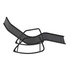 Gardeon Sun Lounge Rocking Chair Outdoor Lounger Patio Furniture Pool Garden Furniture > Outdoor ODF-LOUNGE-ROCK-BK Online Furniture