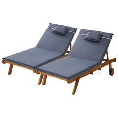 Gardeon Sun Lounger Wicker Lounge Day Bed Wheel Patio Outdoor Setting Furniture Furniture > Outdoor ODF-B-LOUNGE-WHEEL-GEX2 Online Furniture