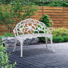 Gardeon Victorian Garden Bench – White - ozily
