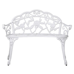 Gardeon Victorian Garden Bench – White - ozily