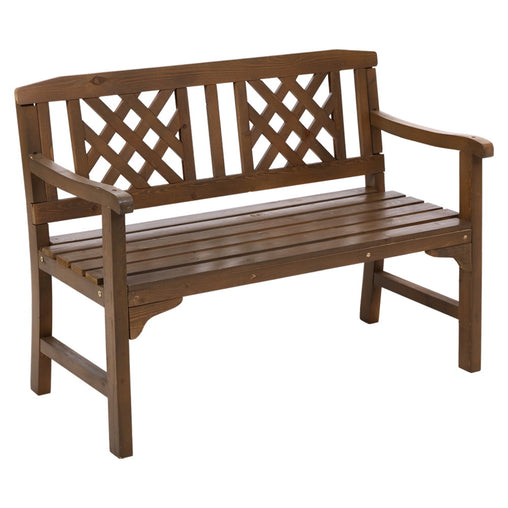 Gardeon Wooden Garden Bench 2 Seat Patio Furniture Timber Outdoor Lounge Chair Natural Furniture > Outdoor ODF-BENCH-2SEAT-NTL Online Furniture