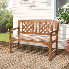 Gardeon Wooden Garden Bench 2 Seat Patio Furniture Timber Outdoor Lounge Chair Natural Furniture > Outdoor ODF-BENCH-2SEAT-NTL Online Furniture