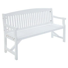 Gardeon Wooden Garden Bench Chair Outdoor Furniture Patio Deck 3 Seater White Furniture > Outdoor ODF-BENCH-5FT-WH Online Furniture