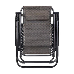 Gardeon Zero Gravity Recliner Chairs Outdoor Sun Lounge Beach Chair Camping - Beige - ozily