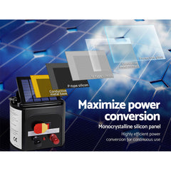 Giantz 3km Solar Electric Fence Charger Energiser Pet Care > Farm Supplies SFC-SO10-3KM Online Furniture