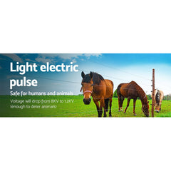 Giantz 3km Solar Electric Fence Charger Energiser Pet Care > Farm Supplies SFC-SO10-3KM Online Furniture